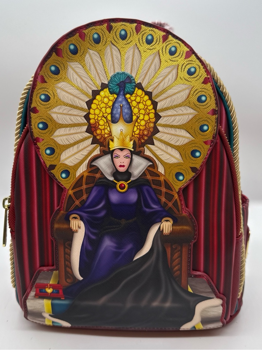 Disney EVIL QUEEN THRONE Snow White Seven Drawfs Loungefly Mini Backpack NWT